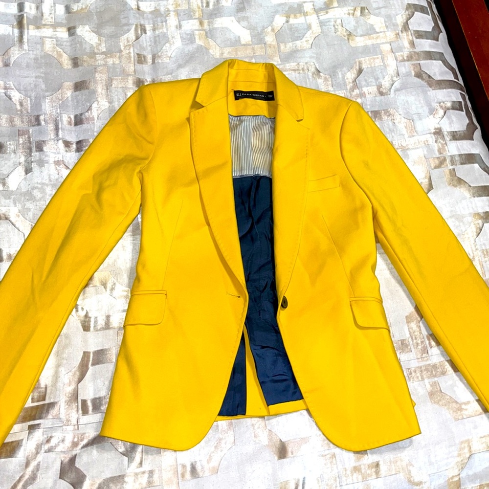YELLOW ZARA BLAZER